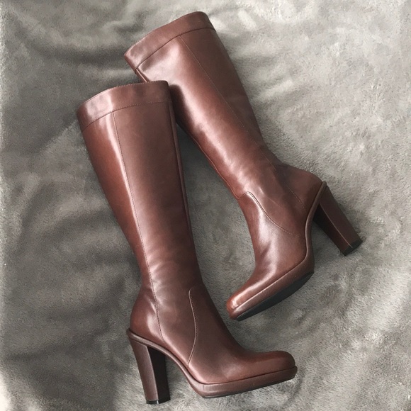 Tommy Hilfiger Shoes - Tommy Hilfiger Brown Leather Boots Size 5.5M